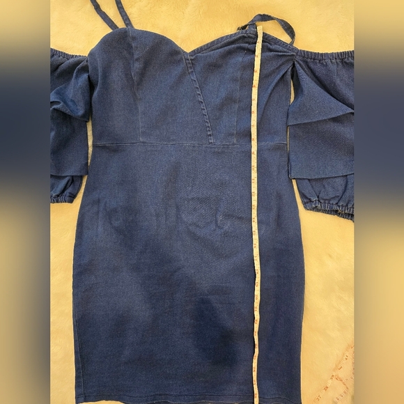 Jealous Tomato Denim Off-Shoulder Dress - Picture 12 of 12